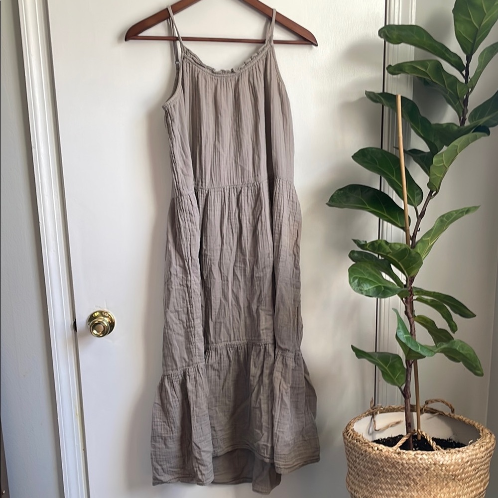 Anthropologie Daily practice 100%cotton muslin dress size